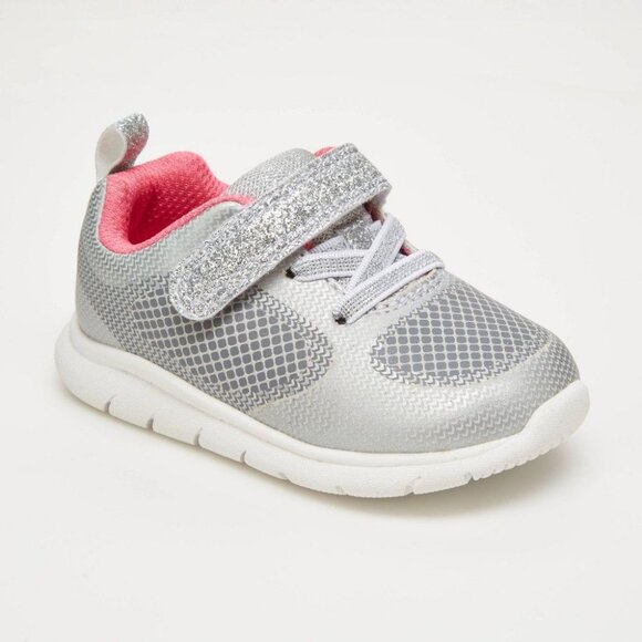 NEW Carter's Just One You® Baby Girls' Trainee Sneakers - Silver 4 - MSRP $18.99 - Picture 4 of 4